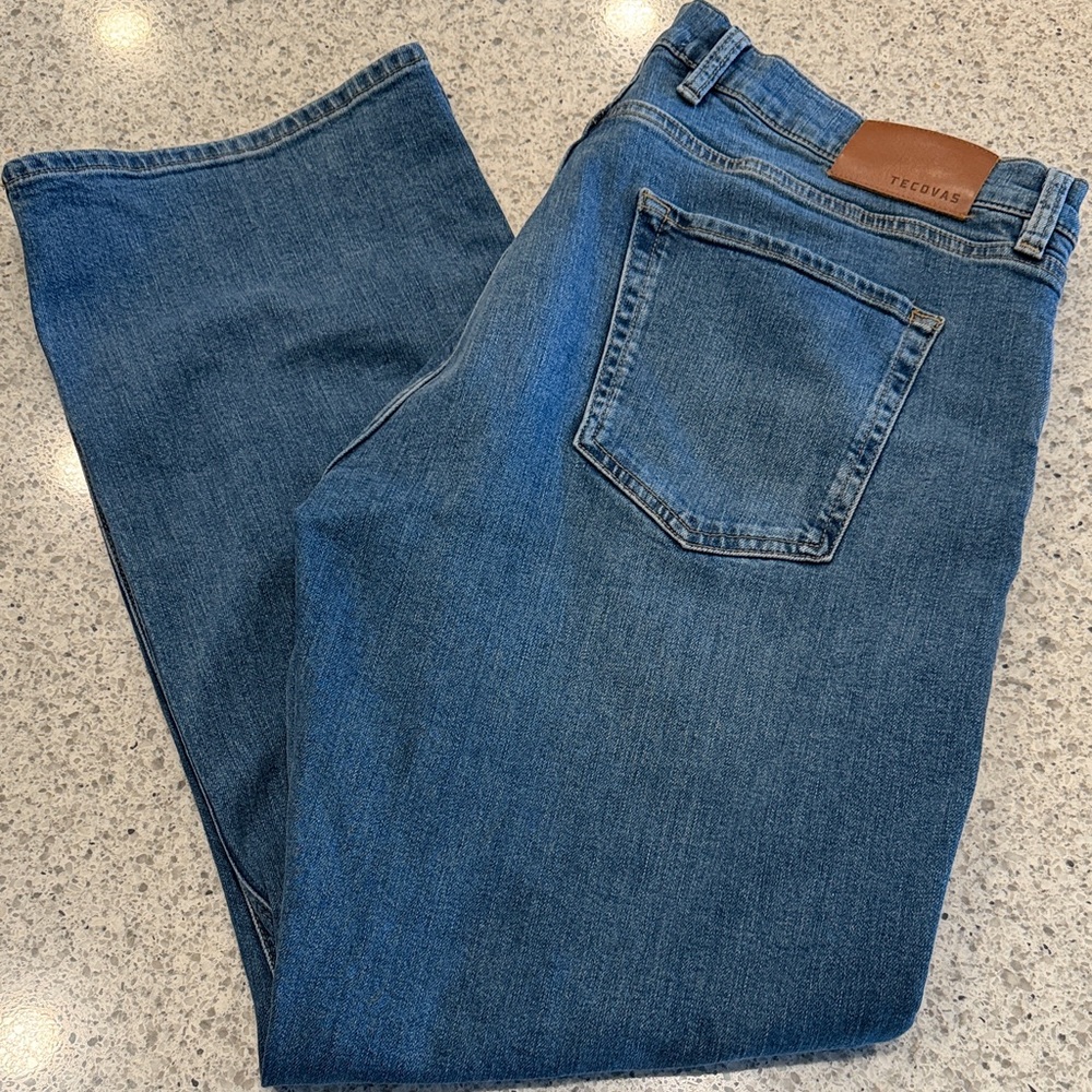 Tecovas 38x32 Men's Medium Blue Relaxed Denim Jeans Standard Fit